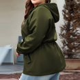 thumbnail image 6 of Fiaer,Womens Oversized Full Zip Jackets,Women's Loose Fit Long Sleeve Snap Buttons Windproof Lightweight Casual Hiking Mountaineering Tops with Pockets Green XXXXXL, 6 of 6