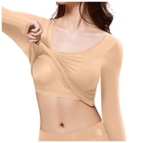 Women's Seamless Thermal Underwear Set Built-In Bra All Season Warm Base Layer Top and Pants Heat Tech Long Sleeve Outfit