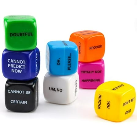 Bulk Toys - Fortune Dice for Kids - 100 Pcs Bulk Dice Prizes for Kids - Colored Dice Bulk Gifts for Kids - Party Favors Easter Egg Fillers Goodie Bag Supplies Pinata Stuffers - Vending Machine Toy