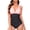 Black & Pink, variant on Women's One Piece Bathing Suits Tummy Control Swimsuits V Neck Ruched Slimming Swimwear