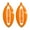 Orange, variant on Set of Two Orange 3.5 inch Mini Banana Clip Hair Clincher Rounded Edge Hair Comb