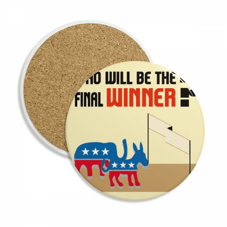 

Last Election Winner Who Art Deco Fashion Coaster Cup Mug Tabletop Protection Absorbent Stone
