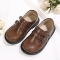thumbnail image 5 of Rexoro Girls School Loafers Premium PU Leather Double Buckle Wedding Flats Dress, 5 of 7