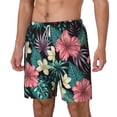 thumbnail image 2 of Uemuo Green Tropical Leaves Pattern Mens Swim Trunks Quick Dry Board Shorts with Mesh Lining, Stretch Beach Shorts Quick Dry No-Chafing Board Shorts-X-Large, 2 of 9