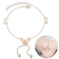 thumbnail image 2 of Butterfly Anklet Hollow Tassel Rhinestone Ankle Bracelet Foot Chain for Girls, 2 of 10