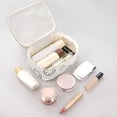 thumbnail image 2 of Bolsa de cosméticos de PU Caja de maquillaje de sonrisa de gran capacidad para regalos navideños (L) Ygjytge Cuidado Belleza, 2 of 4