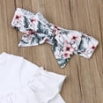 thumbnail image 2 of Toddler Kids Baby Girl Ruffle Floral Tops Pants Leggings 3Pcs Outfits Clothes, 2 of 5