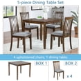 thumbnail image 3 of AYTJHKOL 5 Piece Modern Dining Set  Square Wooden Dining  with 4 Upholstered Chairs for Kitchen  Dining Room  Gray, 3 of 11