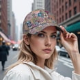 thumbnail image 7 of Ethnic Retro Unisex Baseball Cap - Colorful Hippie Tribal Print Adjustable Snapback Hat, Minimalist Curved Brim Sun Hat for Outdoor Sports, Beach, Streetwear Fashion, 7 of 7