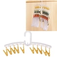 thumbnail image 1 of Clips Drying Rack, 10 Clips Plastic Indoor Sock Dryer Socks Hanger Dryer Clips for Underwear Clothes, Space Saver Hanger, 1 of 8