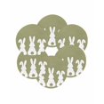 thumbnail image 7 of 13 Inch Round Placemats Set of 6, Easter Bunny Non Slip Heat Insulation PP Table Mats, Cute Rabbit Family Vintage Green Abstract Washable Place Mats for Kitchen Dining Party Table Decor, 7 of 7
