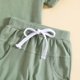 thumbnail image 4 of Odeerbi 3M-3Y Niños Niñas Trajes de Verano Camiseta Manga Corta de Algodón Pantalones Cortos de Dos Piezas, 4 of 9