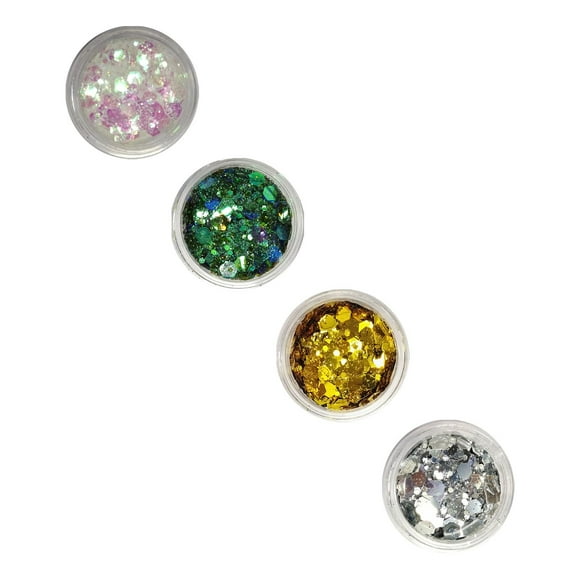 Brillo Grueso Lentejuelas Fernando 4x para Cara Ojo Cabello Cuerpo