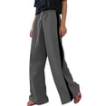 thumbnail image 5 of Aofany Womens Slacks Elastic Waist Straight Leg Pants Plus Size Casual Loose Commuting Trousers with Pockets, 5 of 8