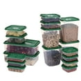 thumbnail image 4 of MesaSe 17pcs/set Refrigerator Food Container Plastic Microwave Food Storage Box Kitchen Lunch Organizer  Green, 4 of 10