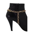 thumbnail image 4 of Women Gold Metal Chain Boot Bracelet Shoe Africa Continent Charm, 4 of 17