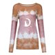 thumbnail image 4 of Casual mujer verano Sexy gradiente estampado Regular cuello redondo mujeres manga larga Top Fridja  czfsfas2488, 4 of 4