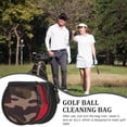 thumbnail image 3 of Golfs Ball Cleaning Bag Balls Protector Cleaner Supplies Pocket Fleece Neoprene 3 Pcs, 3 of 6