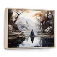 thumbnail image 2 of Designart "Enlightened Path in Grey Buddhism II" Spiritual Floater Framed Canvas Art Print, 2 of 7