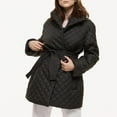 thumbnail image 2 of Vêtements d'Hiver pour Femmes Grande Taille Manteau en Cuir et Coton à Col Chaud à Manches Longues, 2 of 6