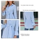 thumbnail image 4 of Blusa De Mujer, Blusa De Manga Larga Con Volantes, Color Puro, Botón De Una Sola Fila, Cinturón, Cuello Vuelto Para Compras Para Dama ANGGREK Celeste M, 4 of 7