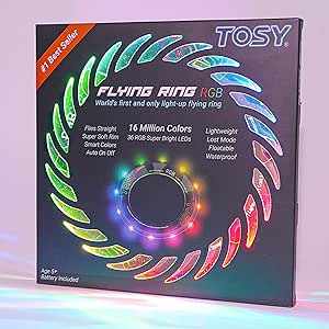 TOSY Flying Ring LED Light-Up Frisbee Multicolor photo 1
