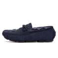thumbnail image 4 of Winter Men's Casual Loafers Slip On Outdoor Fuzzy Furry Loafers Leather Warm Comfortable Shoes Male Driving Shoes Moccasins Classic Penny Loafer Flats Boat Shoes, 4 of 19