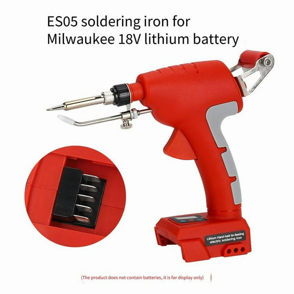 Cordless Soldering Iron for Mil*wau.kee 18V Battery Digital Solder Iron Gun with 5pcs Tips Solder Wire 75W