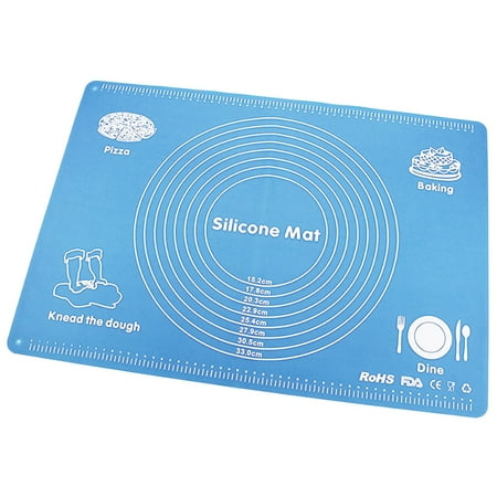 

QUSENLON Baking Dough Rolling Mat Non-Slip Silicone Pastry Tool with Measurement Lockable Strap Kneading Sheet Baking Accessories