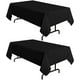 thumbnail image 1 of Juego de 2 manteles negros de 20 x 78,7 pulgadas, mantel rectangular, mantel de poliéster lavable, resistente a las manchas y las arrugas para mesa de comedor, buffet y camping, 1 of 5
