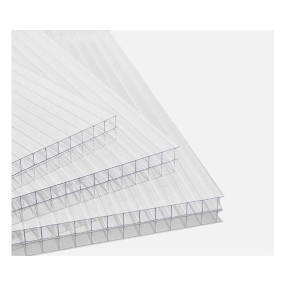 Twin Wall Polycarbonate Greenhouse Panels | Polycarbonate Panels | Greenhouse Panels| Polycarbonate Roof Panels| Panels | Clear, Light Weight | 8mm | Size: 24" x 36" | 1 Pack