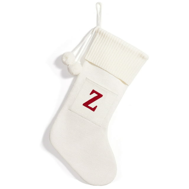 Maoww Knitting Pendant Decorations For Christmas Tree Unique Tree Trin Kets Christmas Alphabet Knitting white Z
