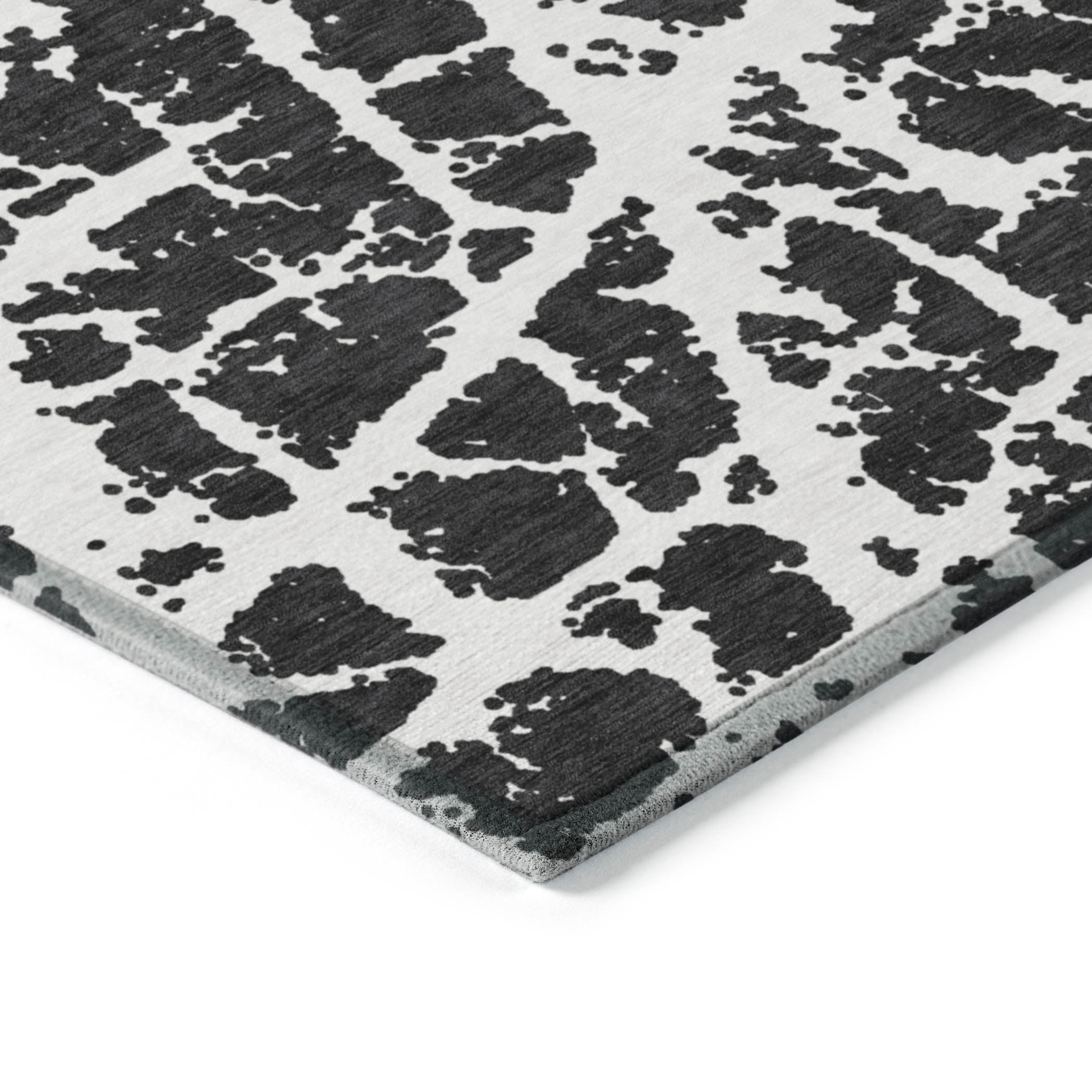 Addison Rugs Chantille Indoor/Outdoor Transitional Organic Black Washable Rectangle Rug, 1'8" x 2'6"