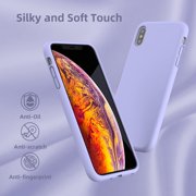 Compatible with iPhone Xs Max Case, Drop Protection Liquid Silicone Gel Rubber Full Body Bumper Cover with Soft Microfiber Shockproof Phone Case for iPhone Xs Max 6.5, Hot Pink