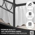 thumbnail image 5 of SKY BEDDINGS Twin Size Ruffled Bed Skirt with Split Corners - Twin 24 Inch Drop Dust Ruffle Bed Skirt with Platform Three Sided Coverage - 100% Microfiber Bed Skirt, White, 5 of 6