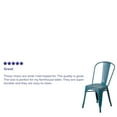 thumbnail image 4 of BizChair Commercial Grade Distressed Kelly Blue-Teal Metal Indoor-Outdoor Stackable Chair, 4 of 12