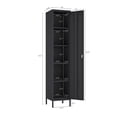 thumbnail image 3 of Naomi Modern 15 Single Locker Storage Cabinet with 5 Adjustable Shelves in Black, 3 of 12