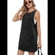 thumbnail image 2 of Vestido Vaquero Sin Mangas para Mujer, Informal, de Verano, con Cuello Redondo, Corte A, Estilo Vaquero, con Bolsillos, Color Negro y Gris, Talla S, 2 of 6