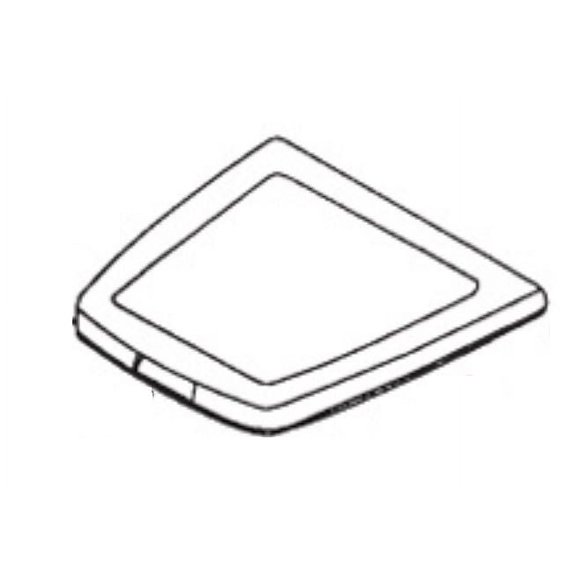 Thetford Toilet Seat 35778 Square Seat; Closed Front; Parchment White; Without Logo; With Cover; With Hinge/Hinge Pin/Retaining Ring/Lid Seal/Seat And Bumper Assembly