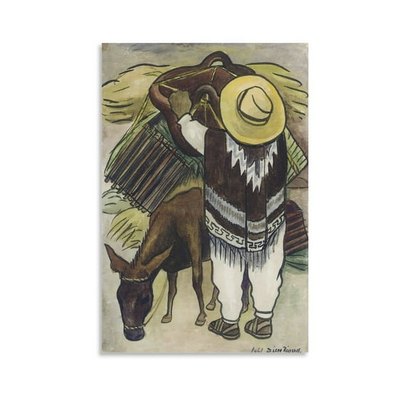 Diego Rivera 《Mexican》 Wall Art Prints Paintings Canvas Poster Picture Print Canvas Poster Wall Paint Art Posters Decor Modern Home Artworks Gift 16x24inch(40x60cm)