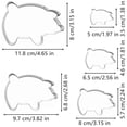 thumbnail image 3 of Large Pig Cookie Cutter Set 5-Piece Stainless Steel Mexican Marranitos Fondant Molds, 3 of 8