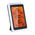 thumbnail image 1 of Indoor Outdoor Wireless Thermometer Digital Room Temperature Monitor Up to 328ft Away with Time Alarm Clock Backlight, 1 of 7