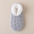 thumbnail image 2 of Fabrcox Womens Fuzzy House Slipper Socks, Non Skid Grips Fluffy Winter Indoor Socks, Warm Plush Loungewear Socks for Sleeping at Home, Holiday Gift for Women (Black), 2 of 6