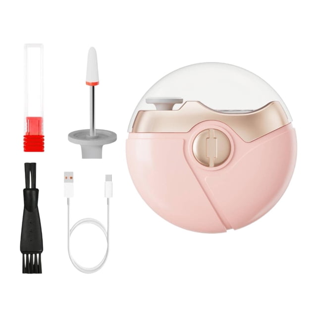 Cortauñas eléctrico multifunción con pulidor, recortador automático uñas los pies y las manos, herramienta para uñas para niños, adultos Rosa