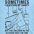 thumbnail image 2 of Mens Sometimes I Question My Sanity But The Unicorn T Shirt Funny Fantasy Top Graphic Tees, 2 of 9