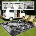thumbnail image 3 of Outdoor Rug Outdoor Carpet Patio Rug RV Camping Rug Picnic Beach Mat Outside for Patio Deck Balcony Backyard Reversible Portable Tapis Exterieur Floral, 3 of 7