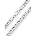Mens SilverTone Stainless Steel Flat Mariner Link Chain Necklace