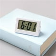 thumbnail image 2 of Mini Digital Desktop Clock with LCD Display, Compact Design for Home, Office, and Bedside Use,White, 2 of 4