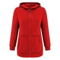 thumbnail image 5 of Women's Streetwear Hooded Coat with Zipper Pocket and Drawstring for Casual Comfort, 5 of 6