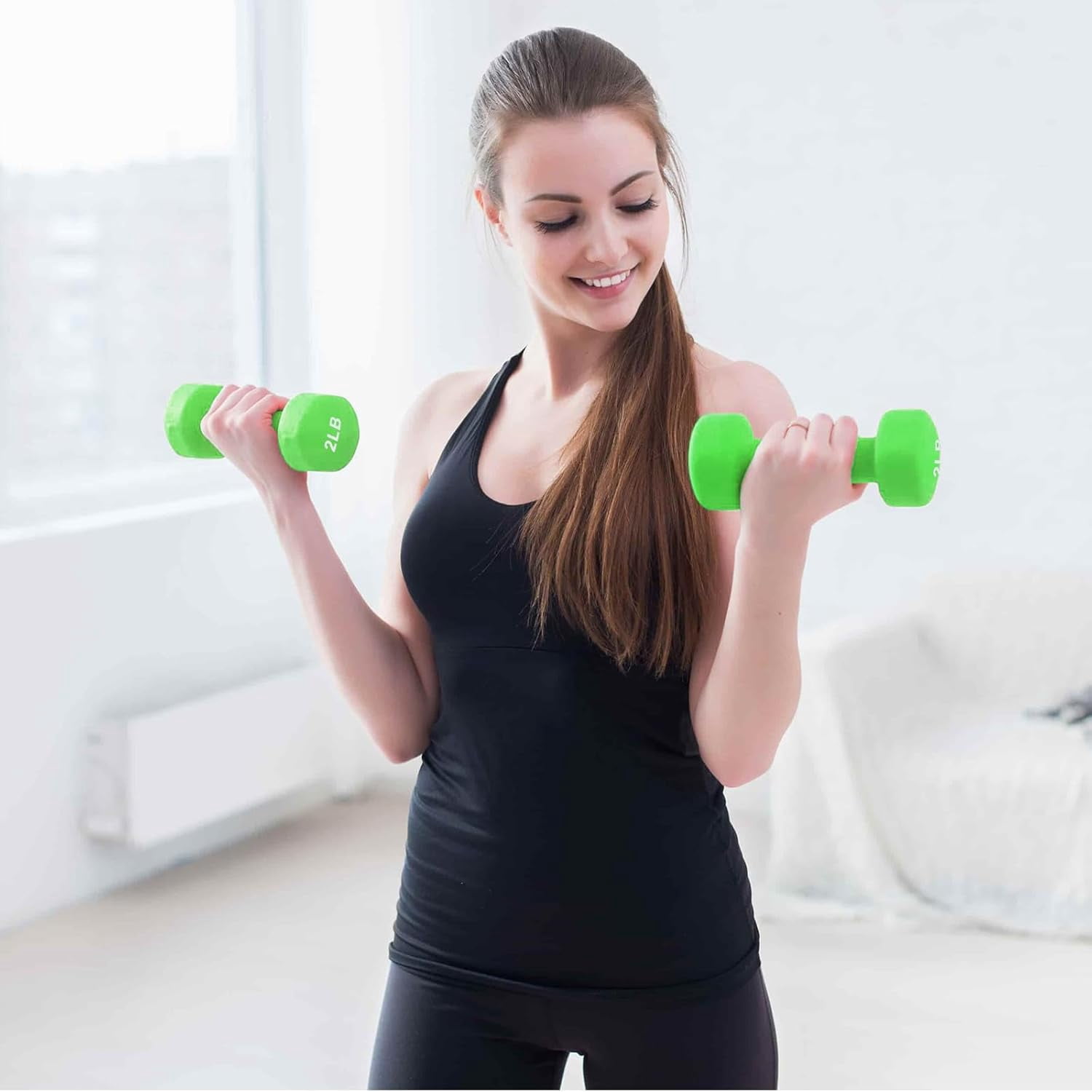 Roromall Dumbbell Set for Women and Men, Neoprene Dumbbell Free Hand Weight Set for Home Gym, Packed in Pairs